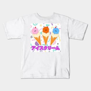 Kawaii Ice cream Kids T-Shirt